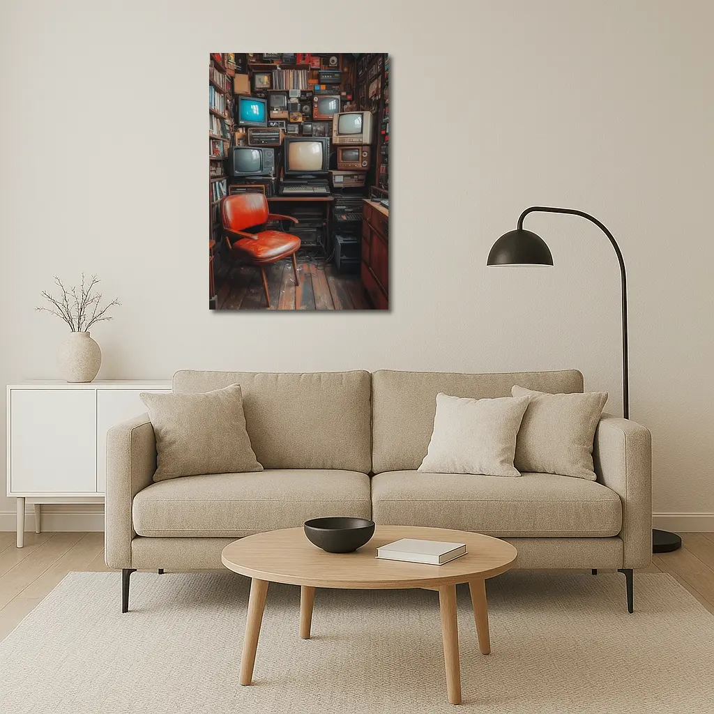 Retro Televisions Collection Cozy Vintage Room – Wall Art