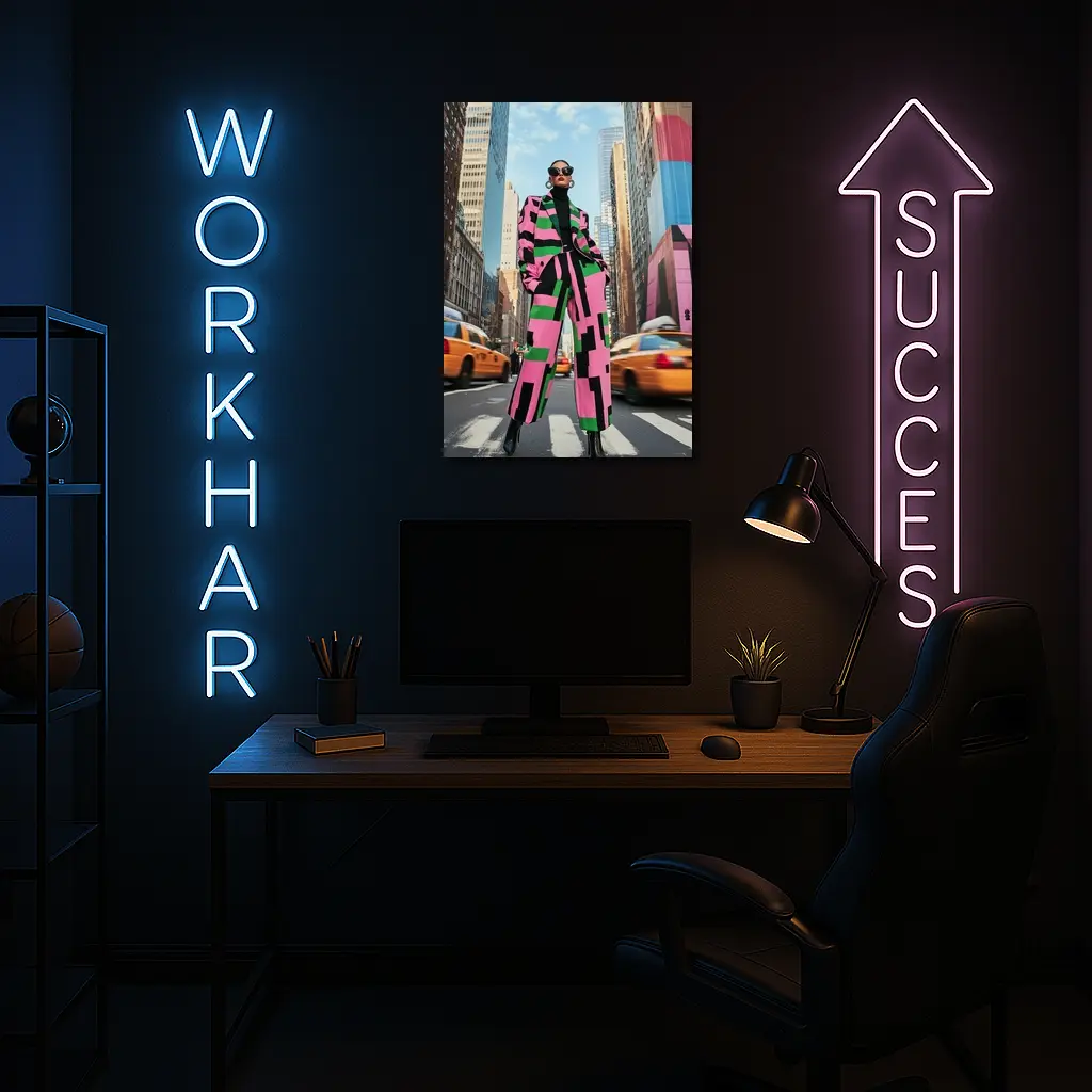 Bold Geometric Fashion Woman New York City – Wall Art