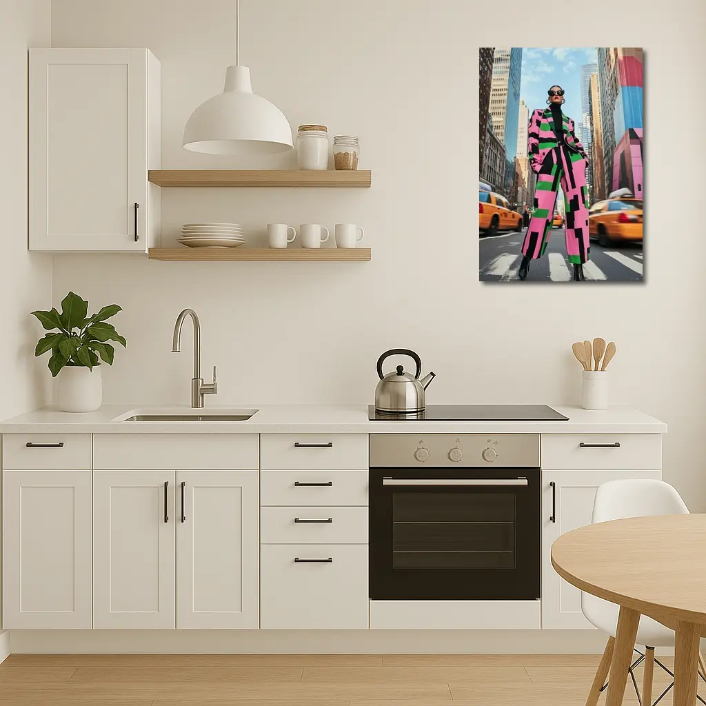 Bold Geometric Fashion Woman New York City – Wall Art
