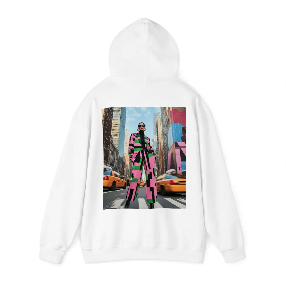 Bold Geometric Fashion Woman New York City – Hoodies