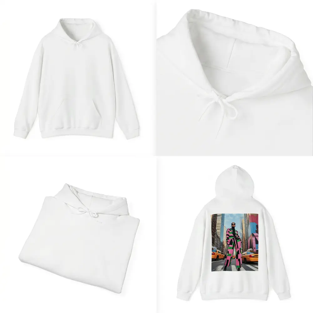 Bold Geometric Fashion Woman New York City – Hoodies
