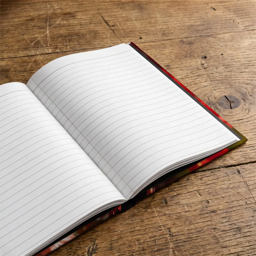 Red Lipstick Among Blooming Red Flowers – Notebooks