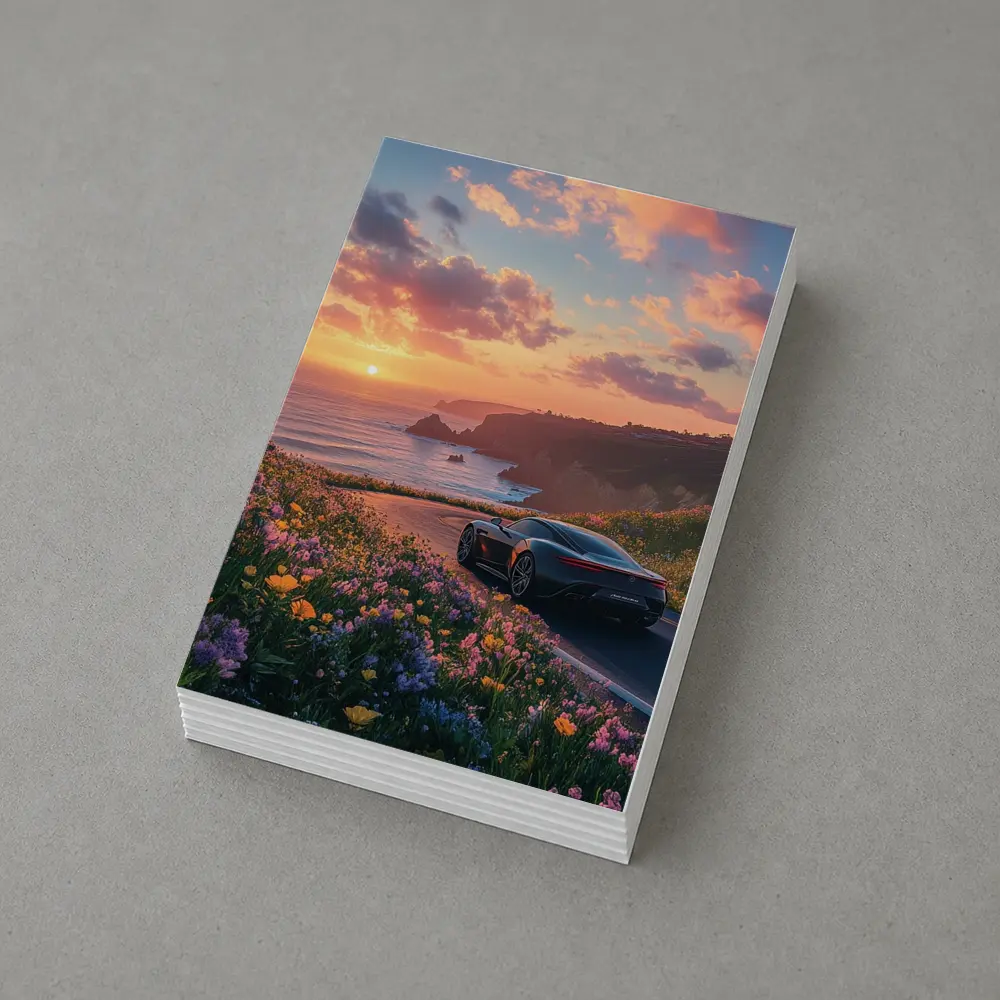 Aston Martin One77 Coastal Sunset Wildflowers Drive – Postcards