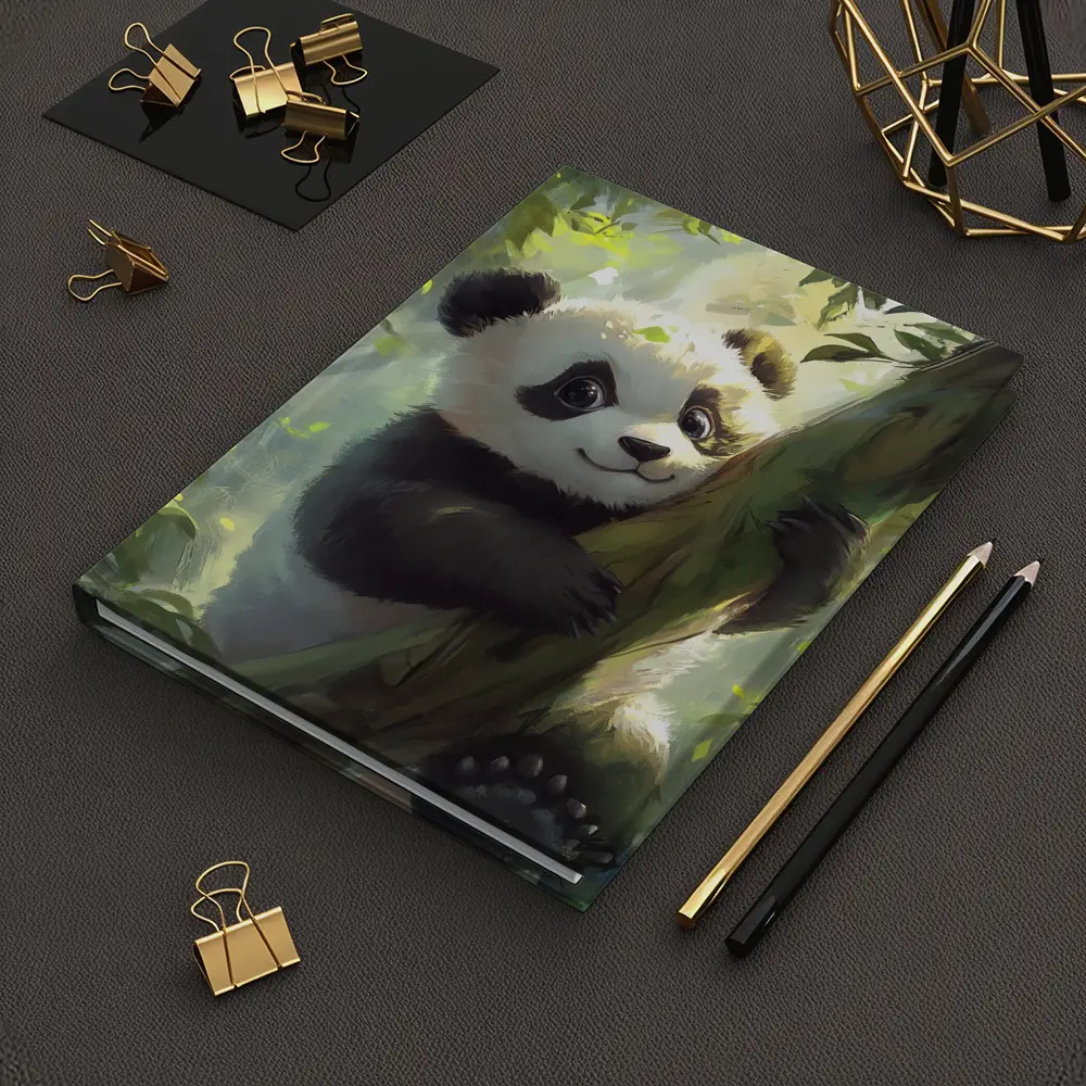 Baby Panda Climbing Tree Forest Art – Notebooks