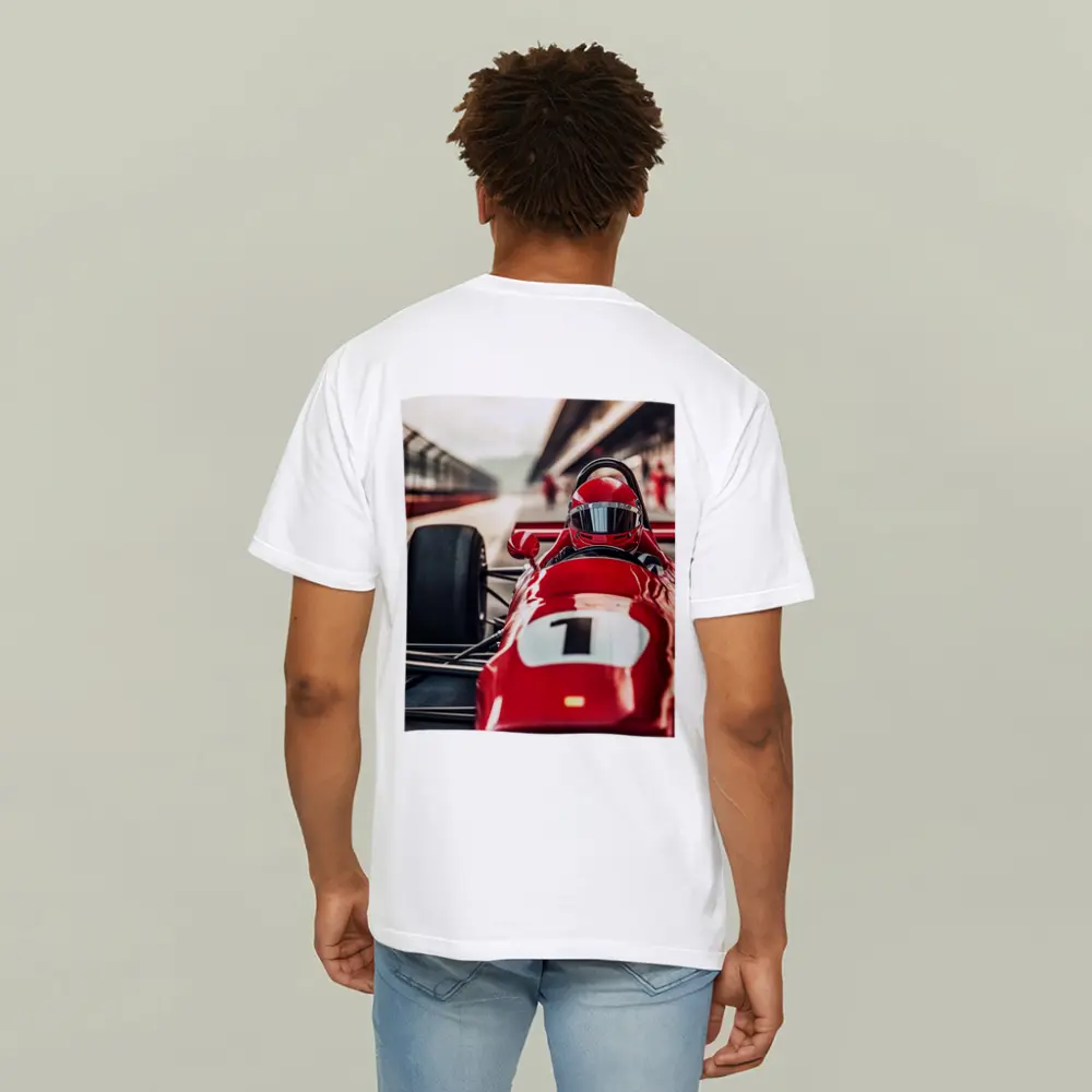 Red Formula One Racing Car Pit Lane – T-Shirts