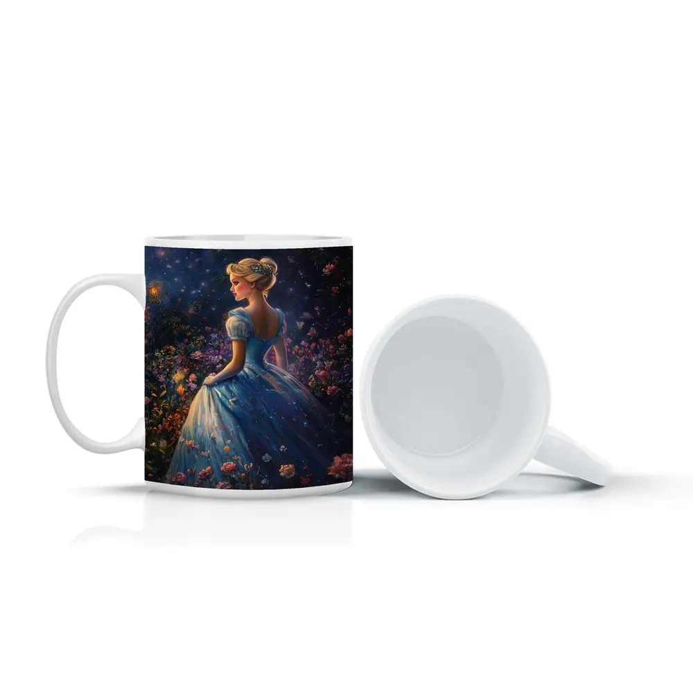 Princess Blue Gown Enchanted Floral Night Garden – Mugs