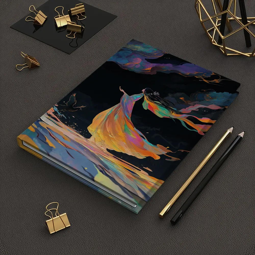 Colorful Woman Dancing Over Dark Waters – Notebooks