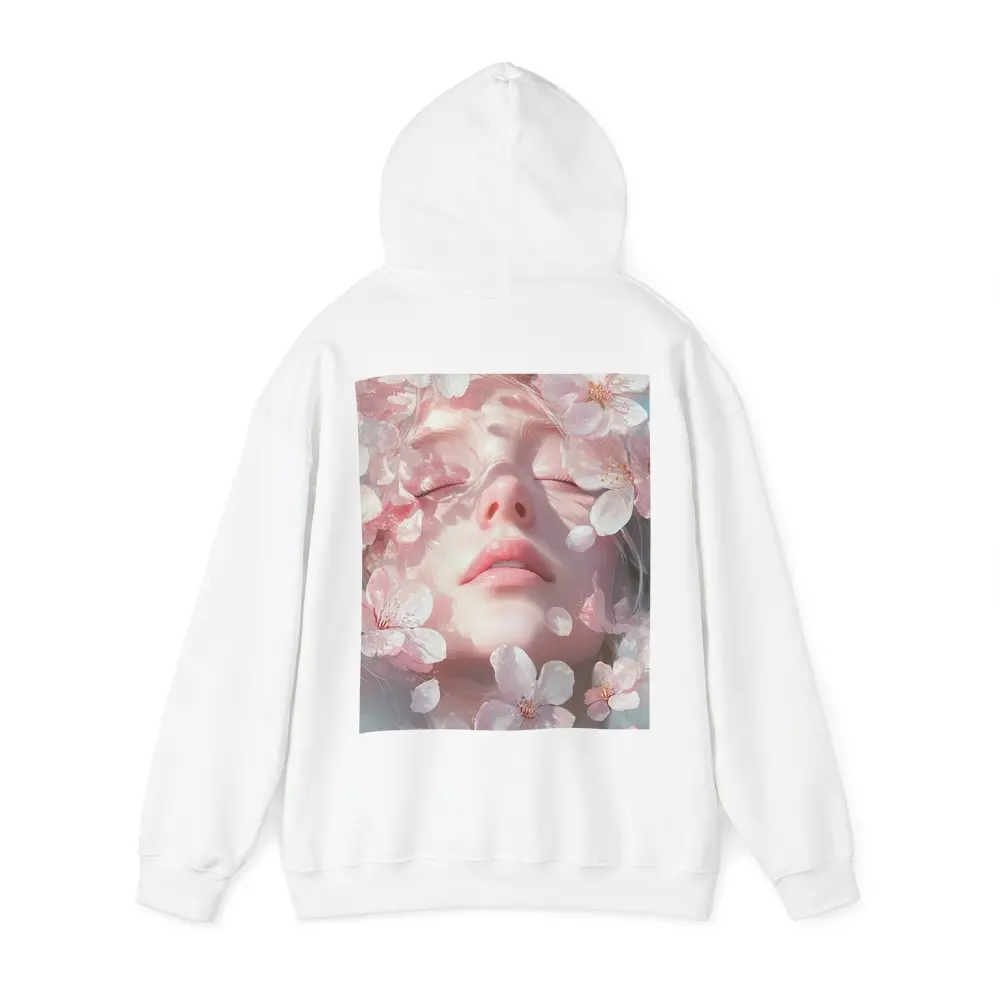 Woman Face Surrounded By Cherry Blossoms – Hoodies