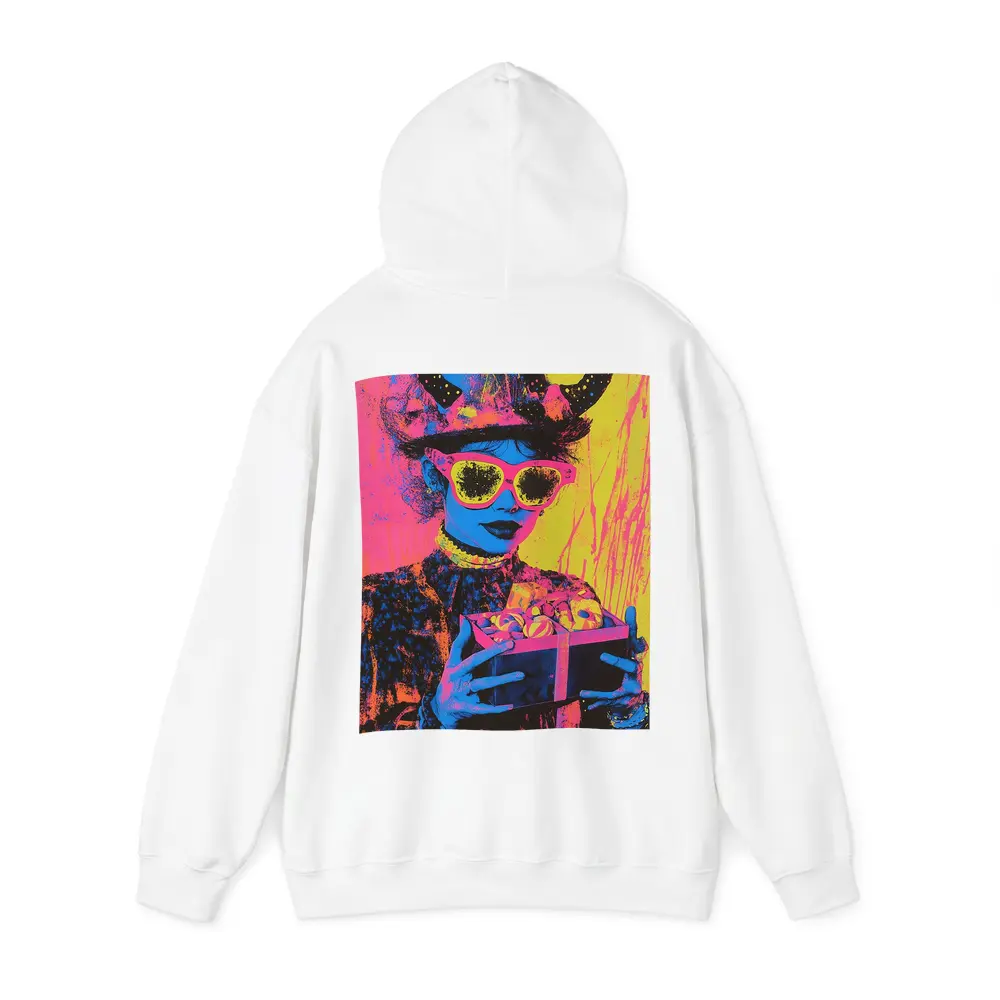Pop Art Woman Neon Hat Sunglasses Yellow – Hoodies