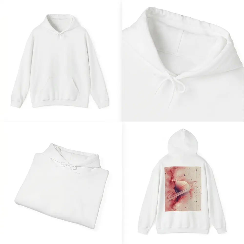 Saturn Rings Pink Galaxy Space Art – Hoodies