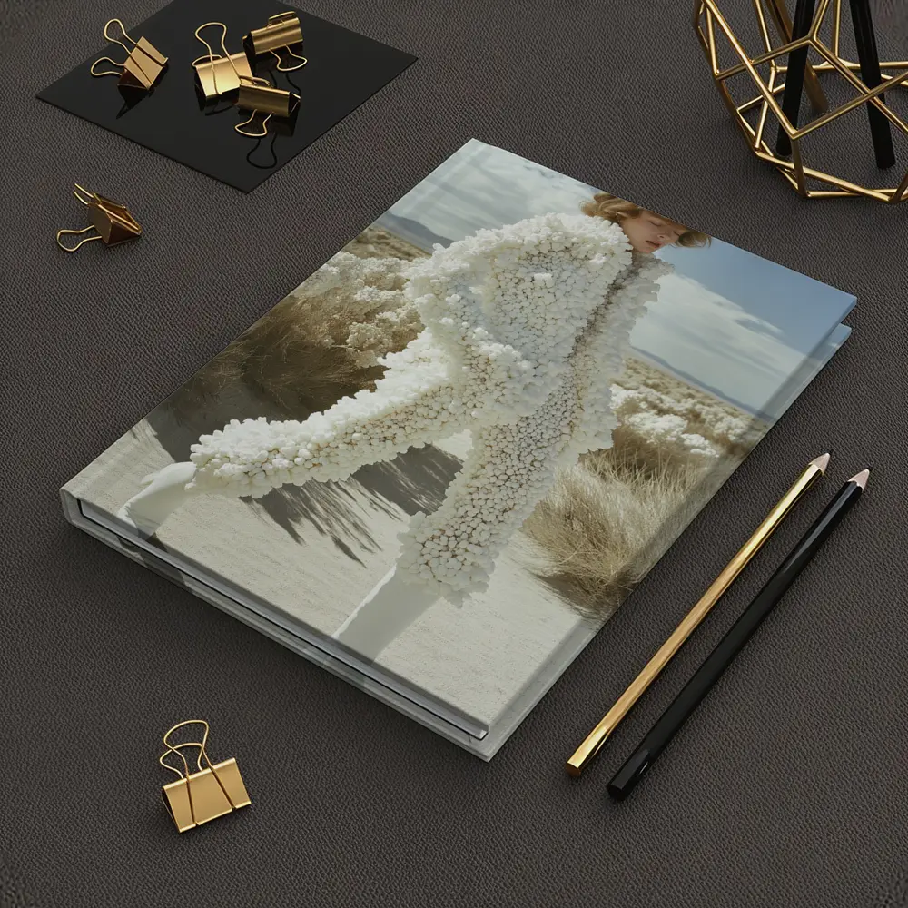 White Sculptural Fashion Desert Landscape Editorial – Notebooks