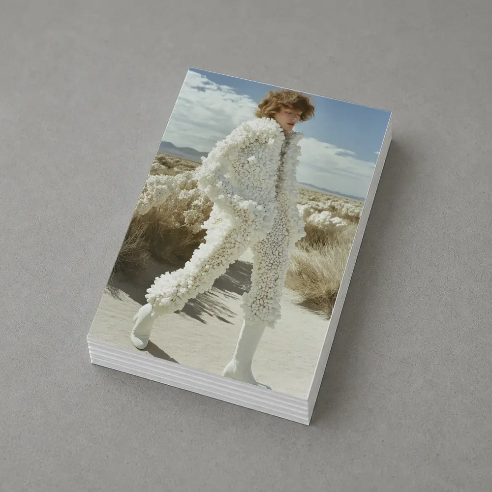 White Sculptural Fashion Desert Landscape Editorial – Postcards