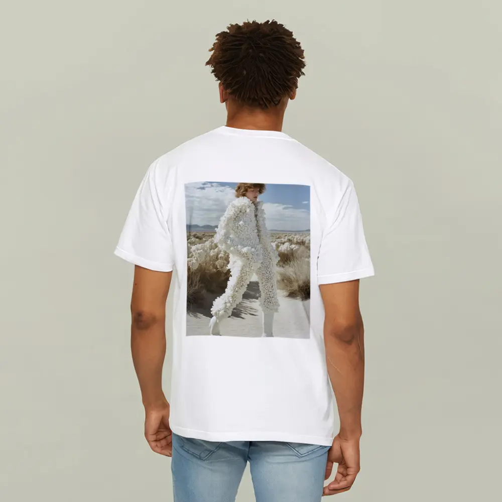 White Sculptural Fashion Desert Landscape Editorial – T-Shirts