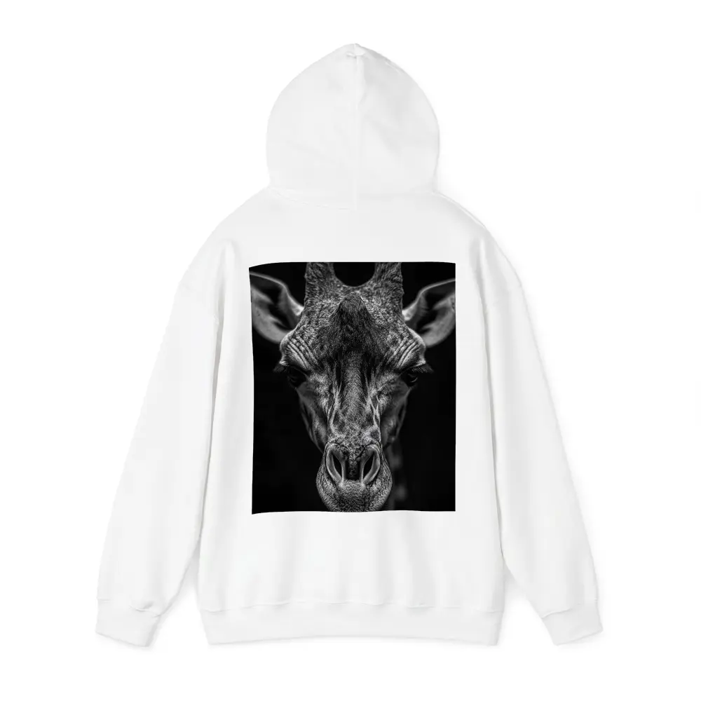 Giraffe Close Up Dark Black Background Portrait – Hoodies