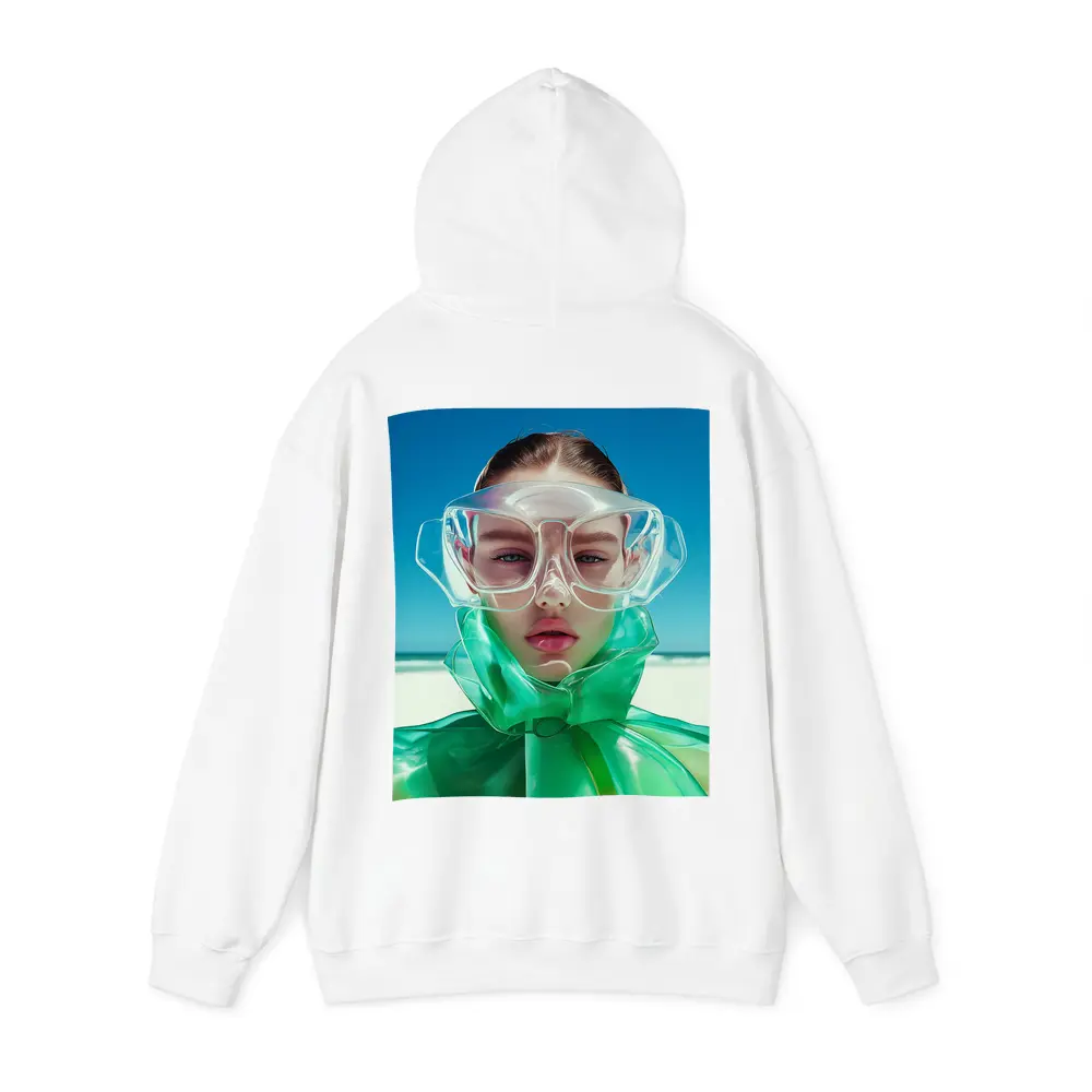 Futuristic Fashion Woman Beach Summer Portrait – Hoodies