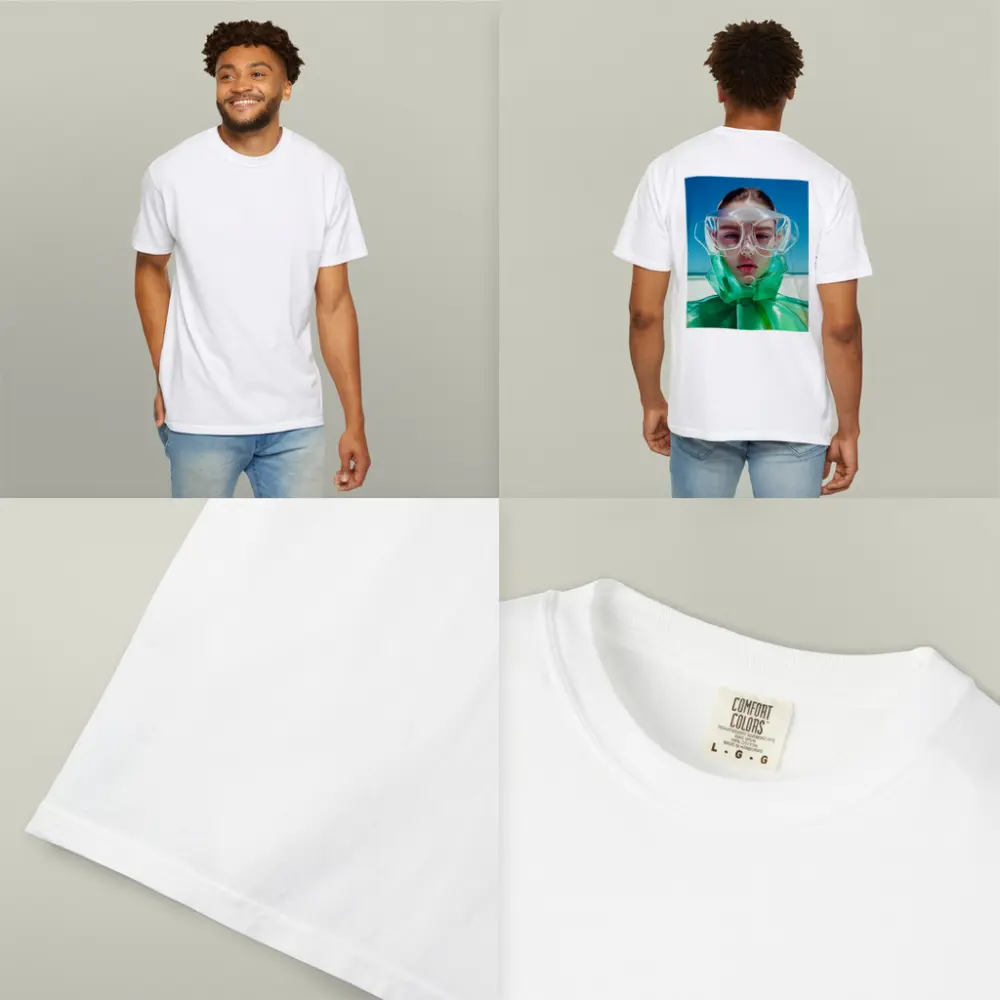Futuristic Fashion Woman Beach Summer Portrait – T-Shirts