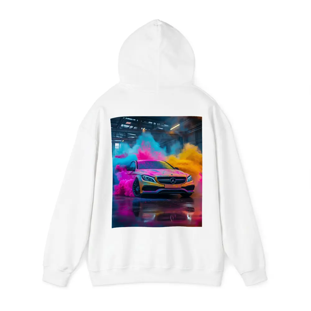 Mercedes C Class Colorful Smoke Industrial Garage – Hoodies