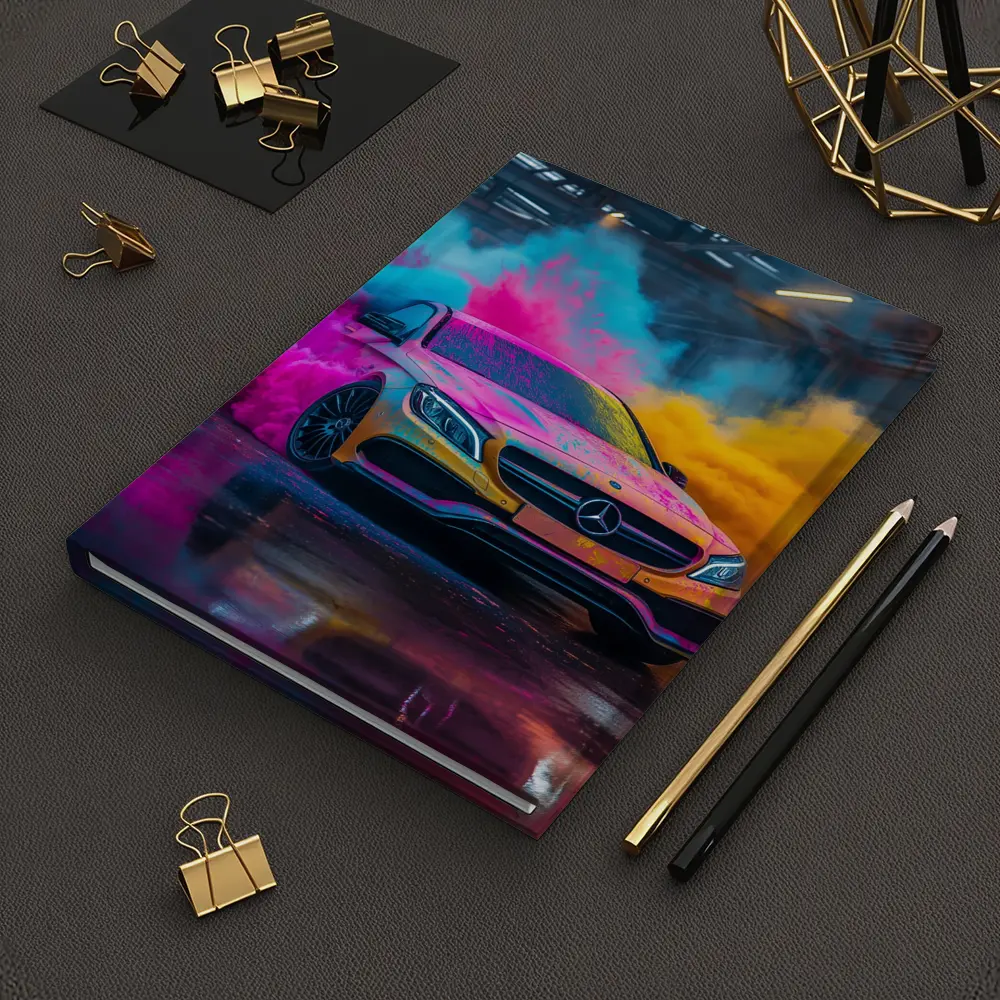 Mercedes C Class Colorful Smoke Industrial Garage – Notebooks