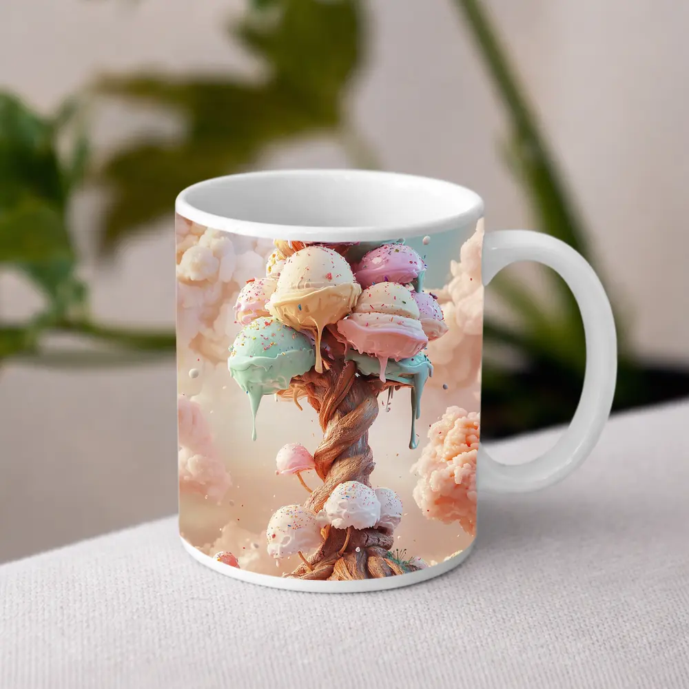 Ice Cream Tree Fantasy Pastel Sky – Mugs