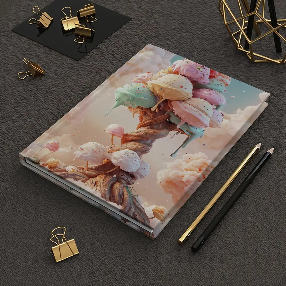 Ice Cream Tree Fantasy Pastel Sky – Notebooks