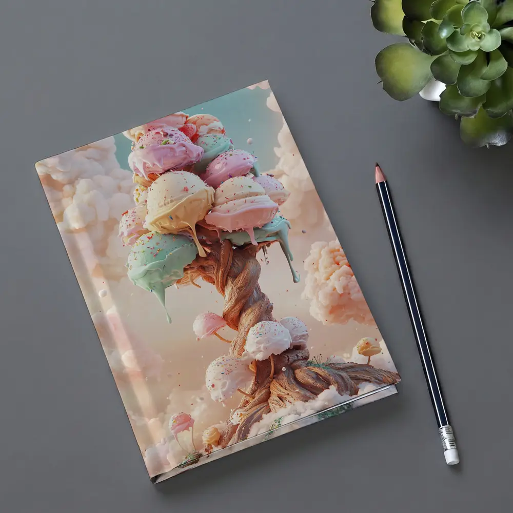 Ice Cream Tree Fantasy Pastel Sky – Notebooks