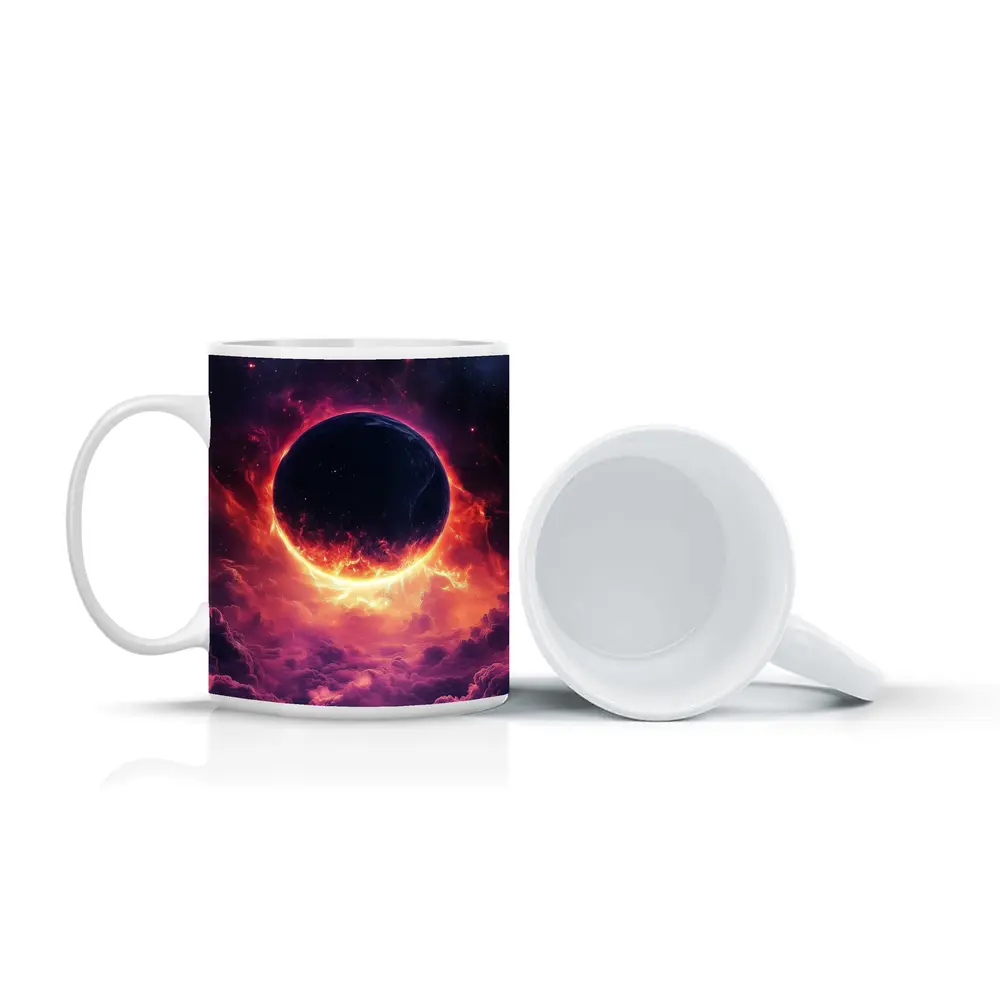 Dark Planet Eclipse Purple Cosmic Space – Mugs
