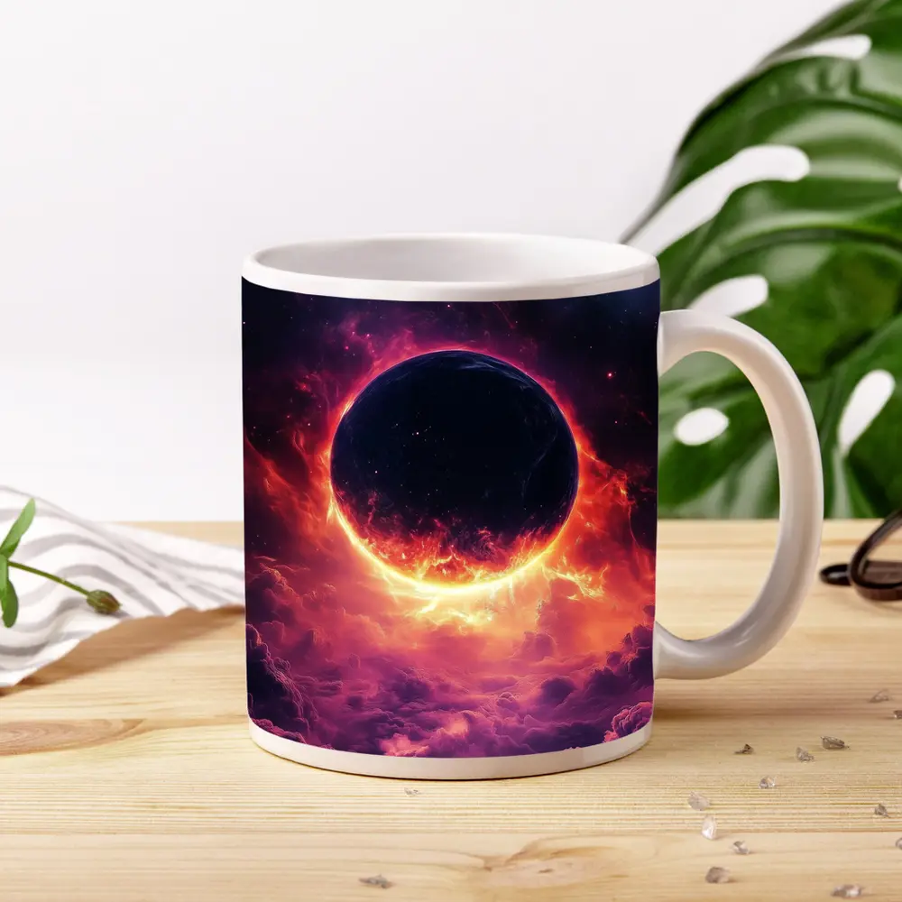 Dark Planet Eclipse Purple Cosmic Space – Mugs