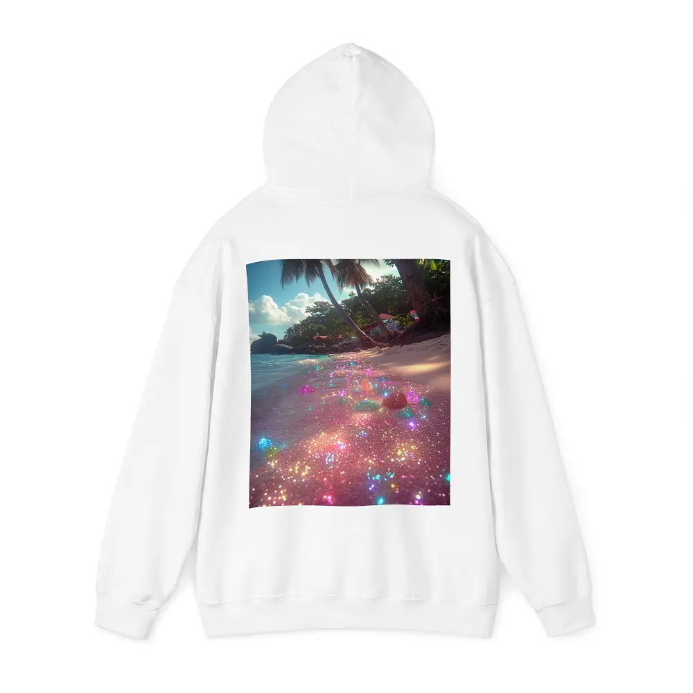 Glitter Beach Tropical Palm Trees Colorful Sand – Hoodies