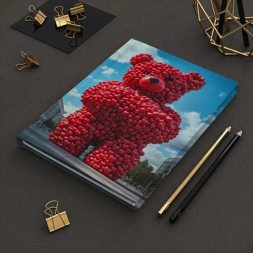Giant Red Heart Teddy Bear Urban Square – Notebooks