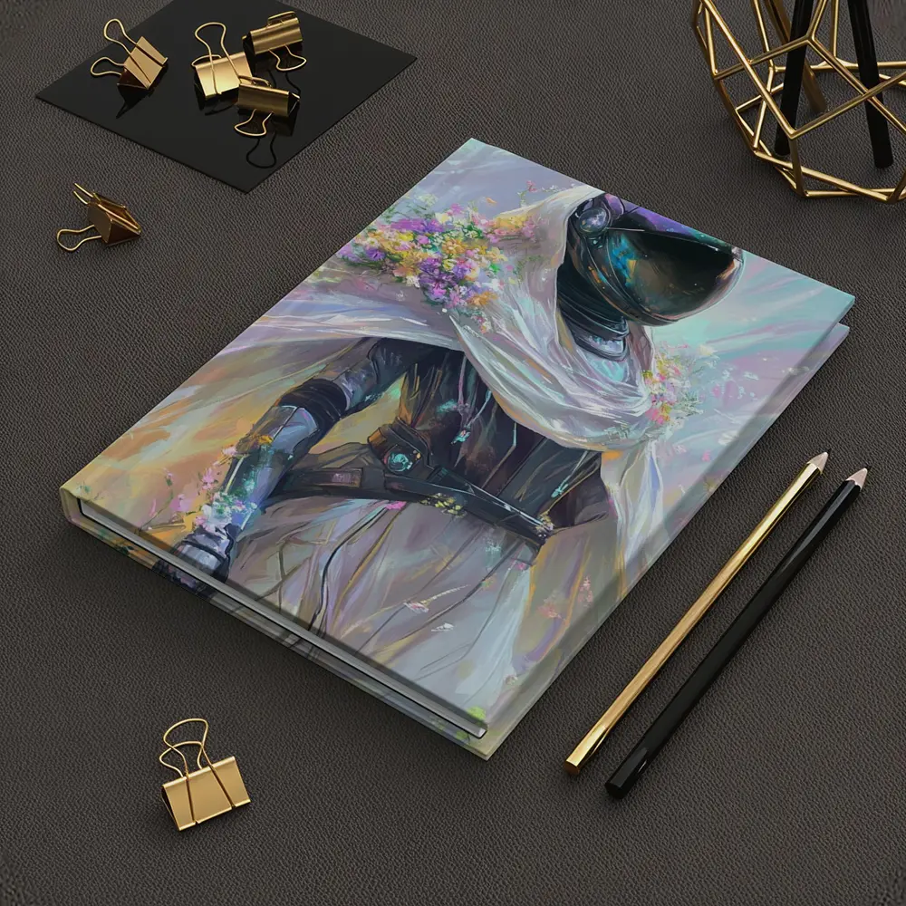 Armored Figure White Veil Floral Fantasy – Notebooks
