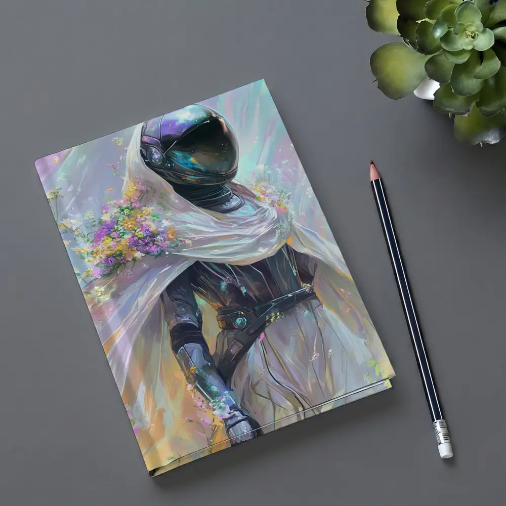 Armored Figure White Veil Floral Fantasy – Notebooks