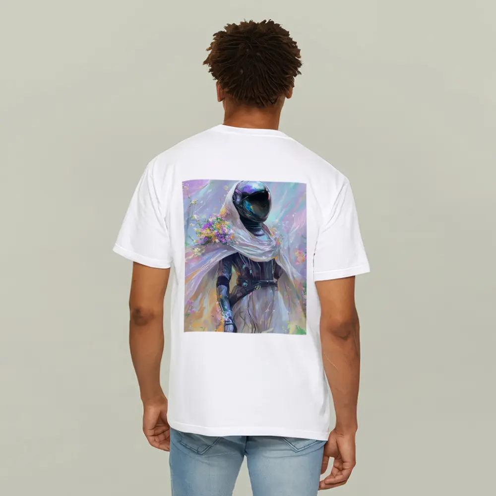 Armored Figure White Veil Floral Fantasy – T-Shirts