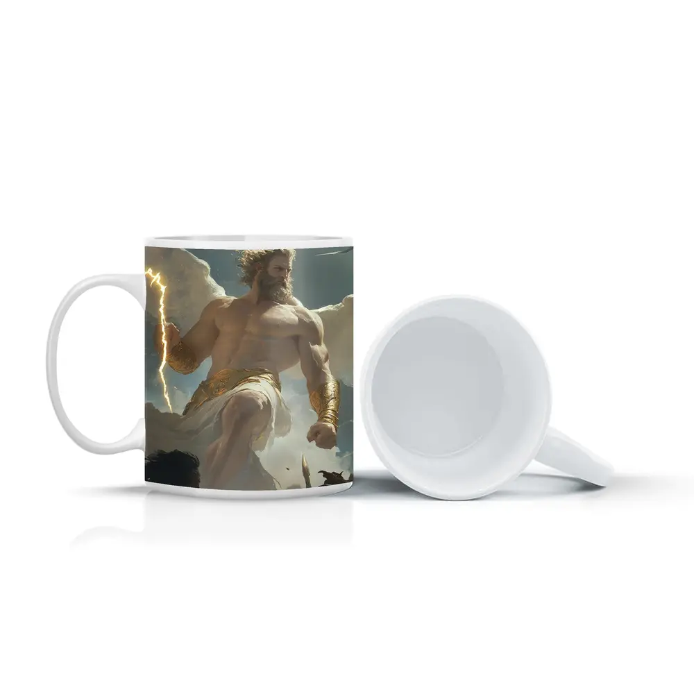 Zeus God Lightning Bolt Clouds Sky – Mugs