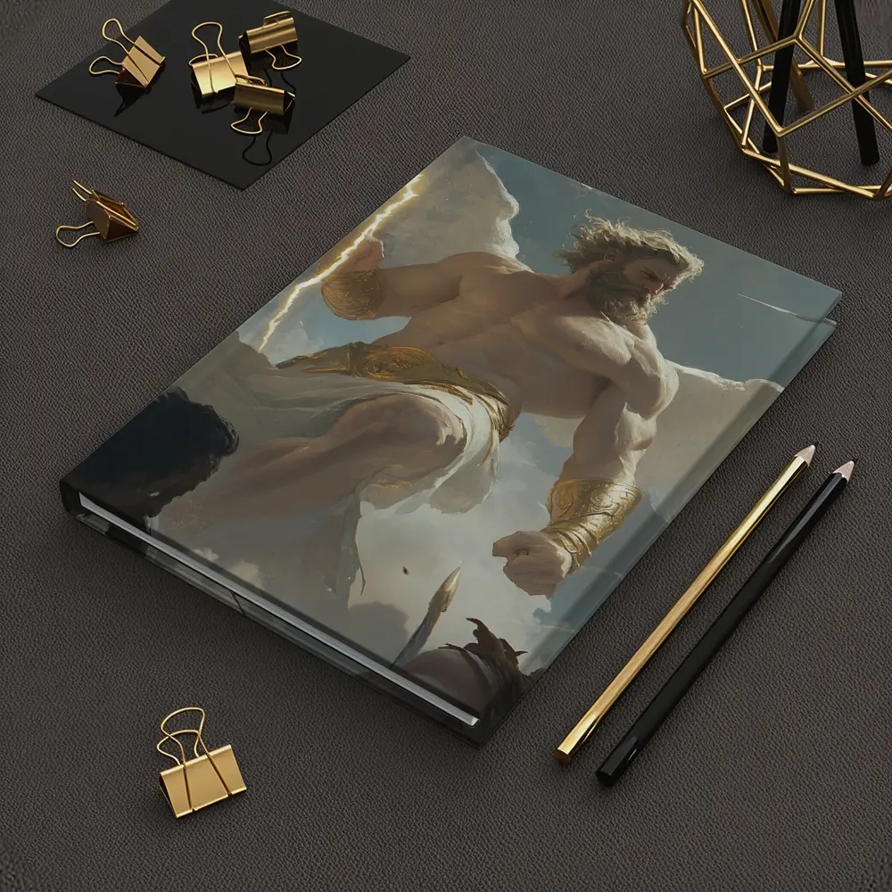 Zeus God Lightning Bolt Clouds Sky – Notebooks