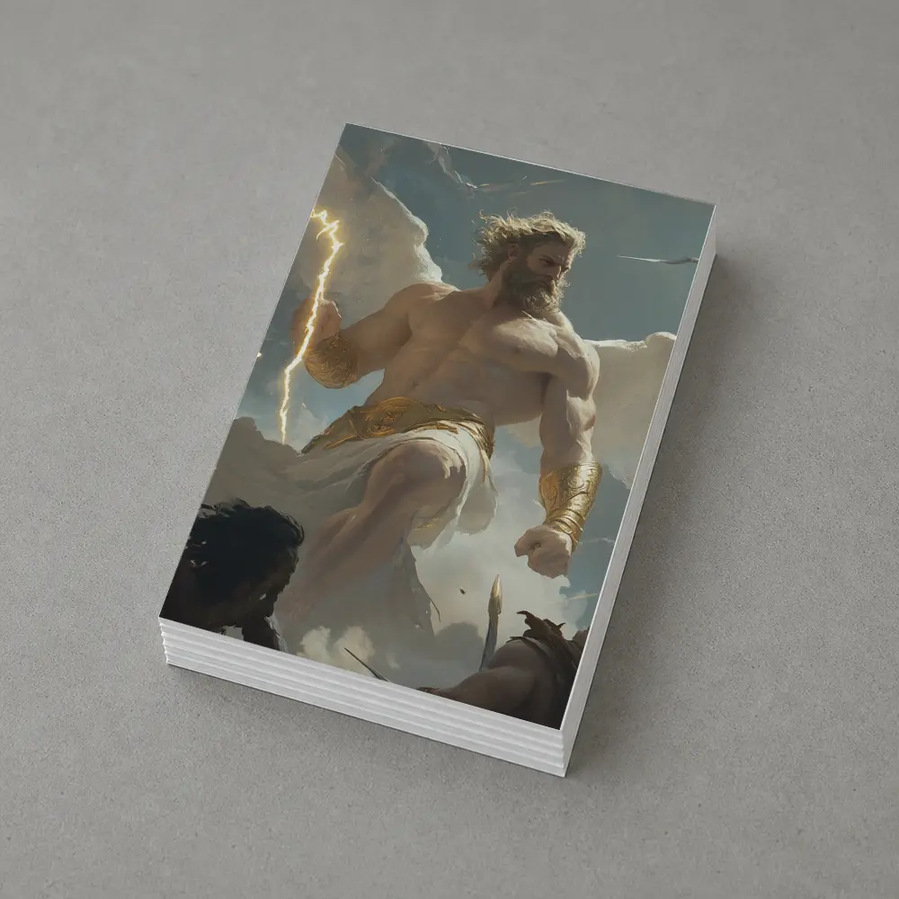 Zeus God Lightning Bolt Clouds Sky – Postcards