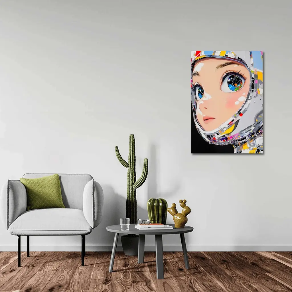Anime Girl Space Helmet Pop Art – Wall Art