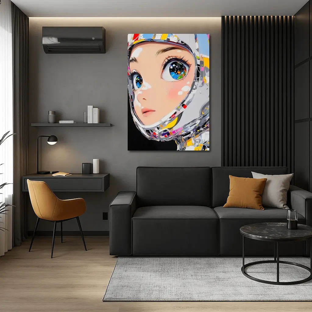 Anime Girl Space Helmet Pop Art – Wall Art
