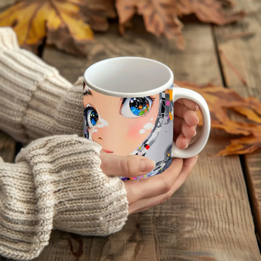 Anime Girl Space Helmet Pop Art – Mugs