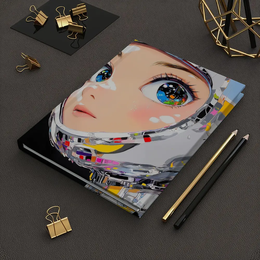 Anime Girl Space Helmet Pop Art – Notebooks