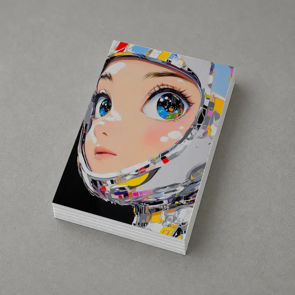 Anime Girl Space Helmet Pop Art – Postcards