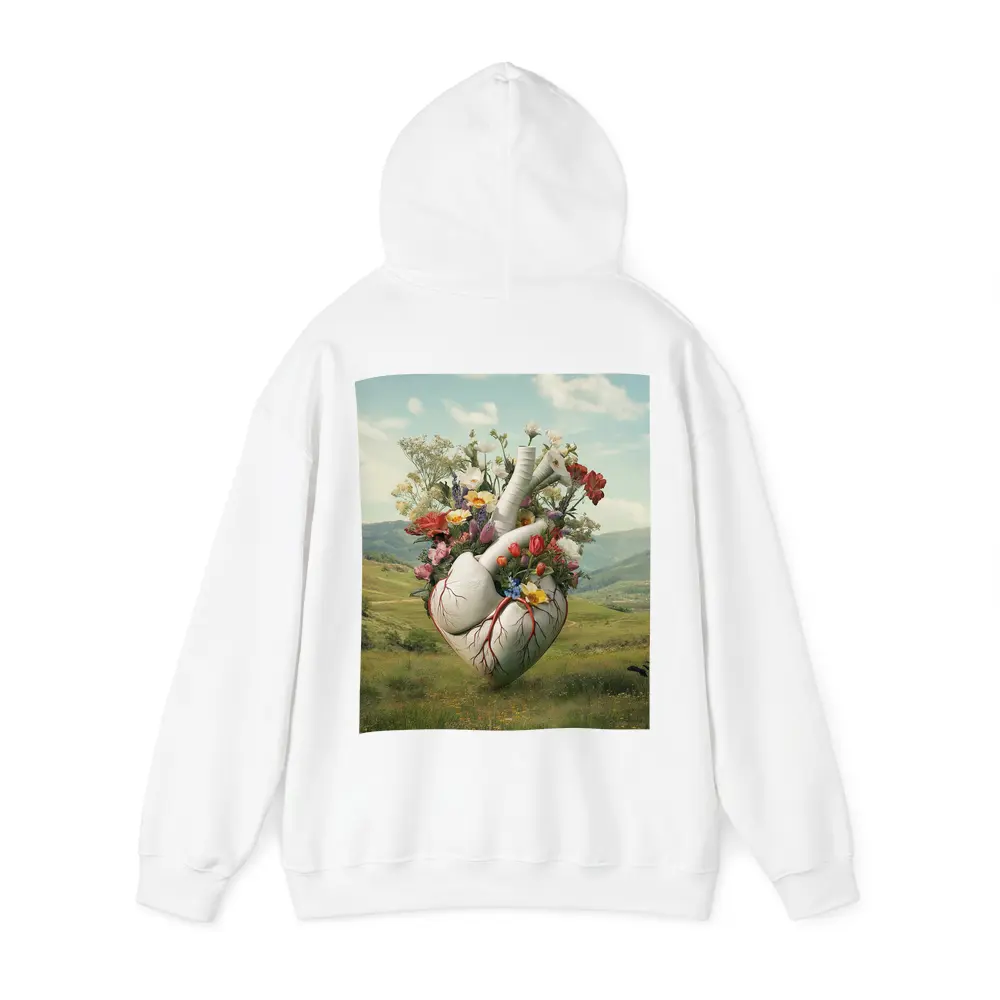 Anatomical Heart Blooming Flowers Green Valley – Hoodies