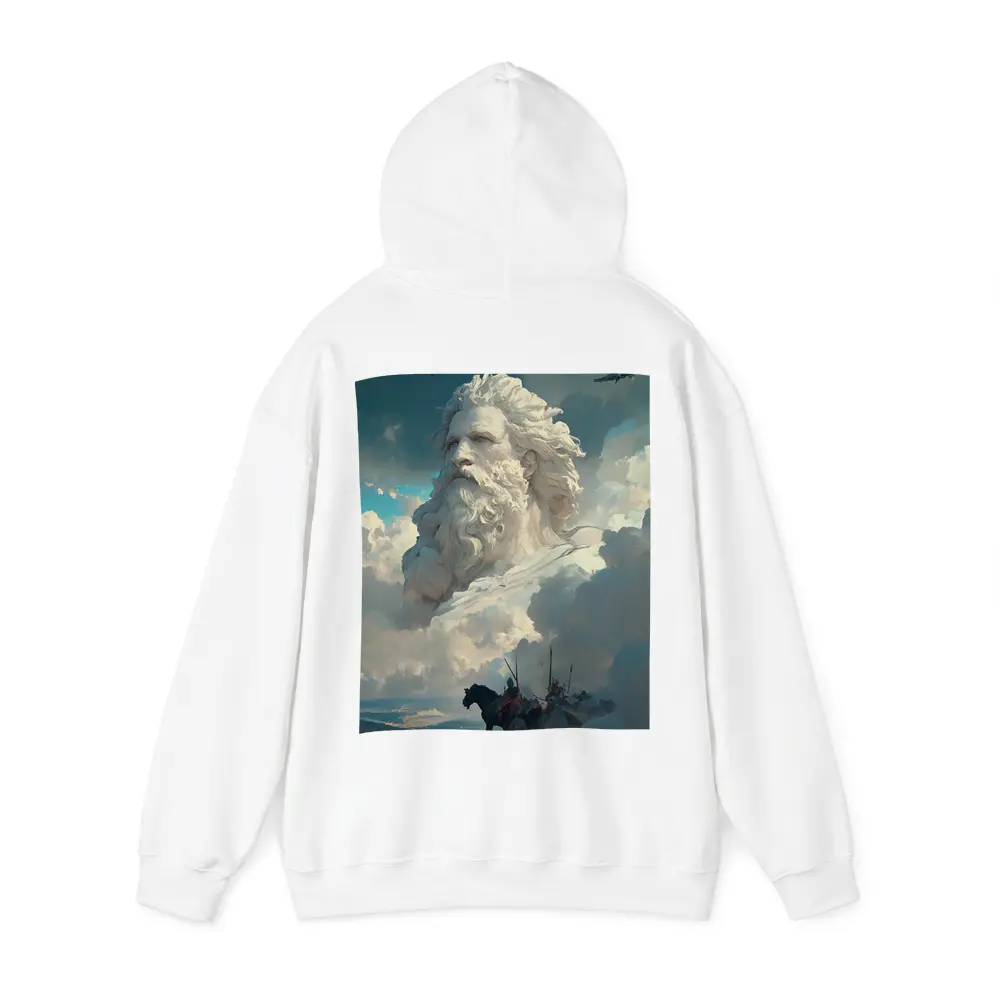 Zeus God Giant Face Clouds Warriors Fantasy – Hoodies