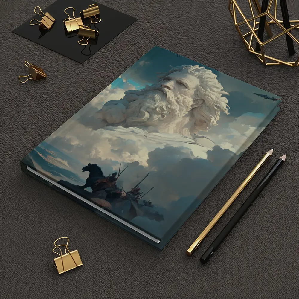 Zeus God Giant Face Clouds Warriors Fantasy – Notebooks