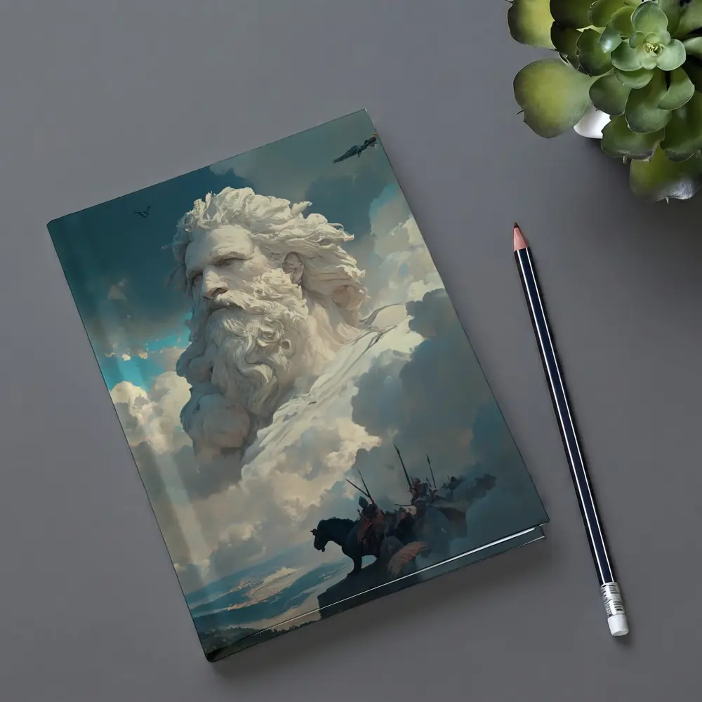Zeus God Giant Face Clouds Warriors Fantasy – Notebooks
