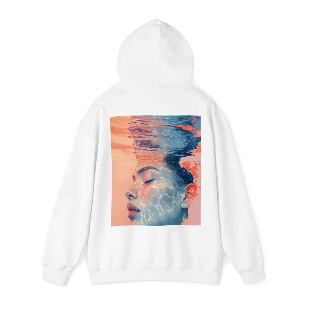 Woman Face Underwater Coral Abstract Art – Hoodies