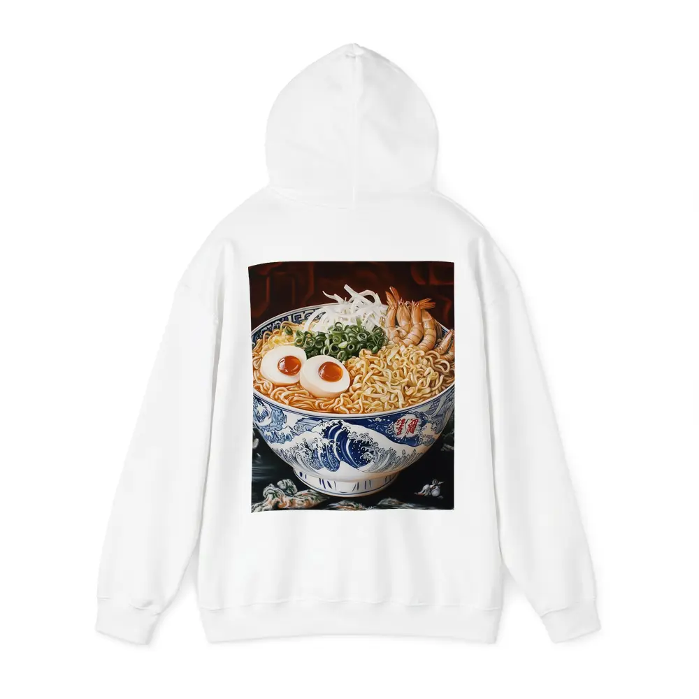 Shrimp Ramen Bowl Japanese Wave Painting – Hoodies
