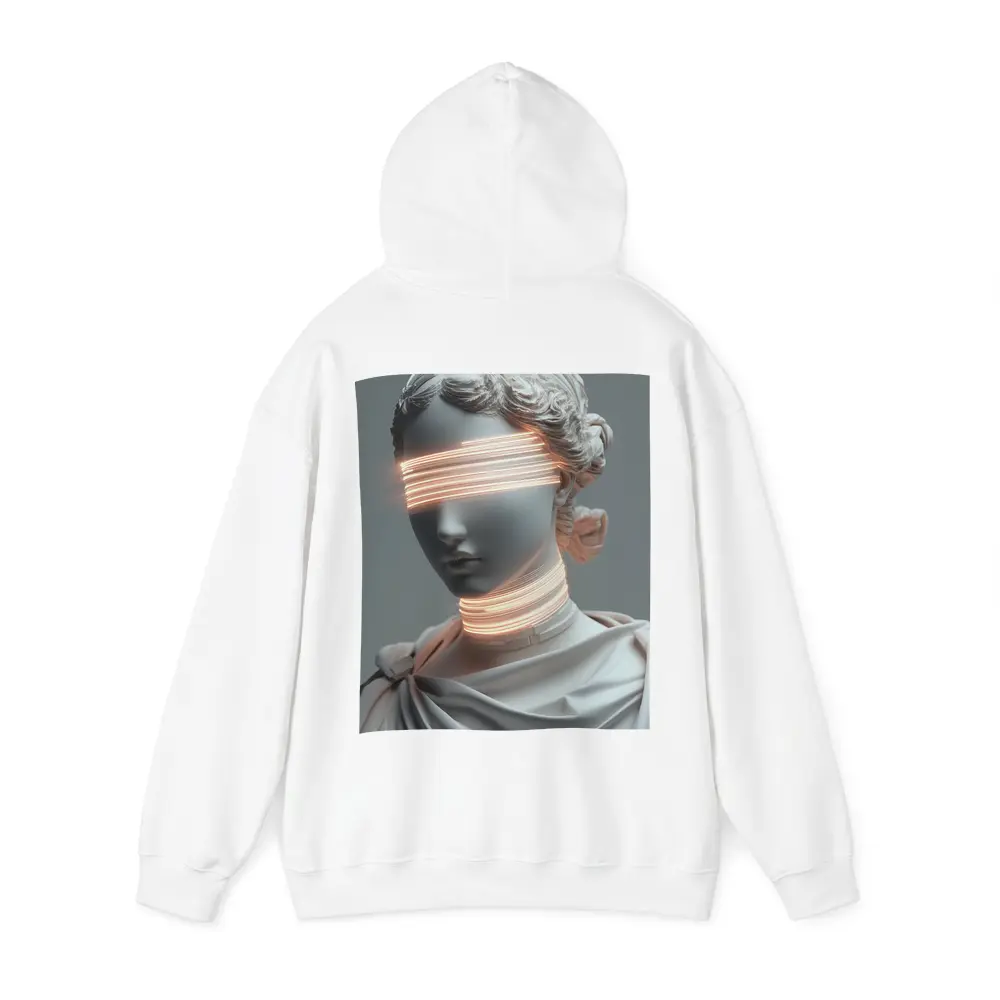 Greek Statue Neon Glitch Surreal Art – Hoodies