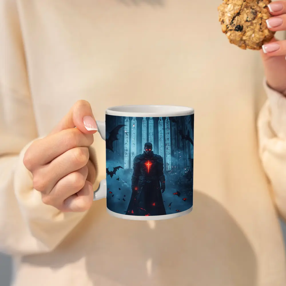 Dark Vampire Knight Gothic Cathedral Bats – Mugs