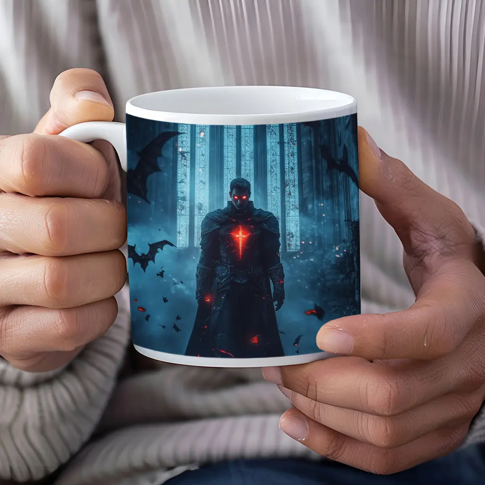 Dark Vampire Knight Gothic Cathedral Bats – Mugs