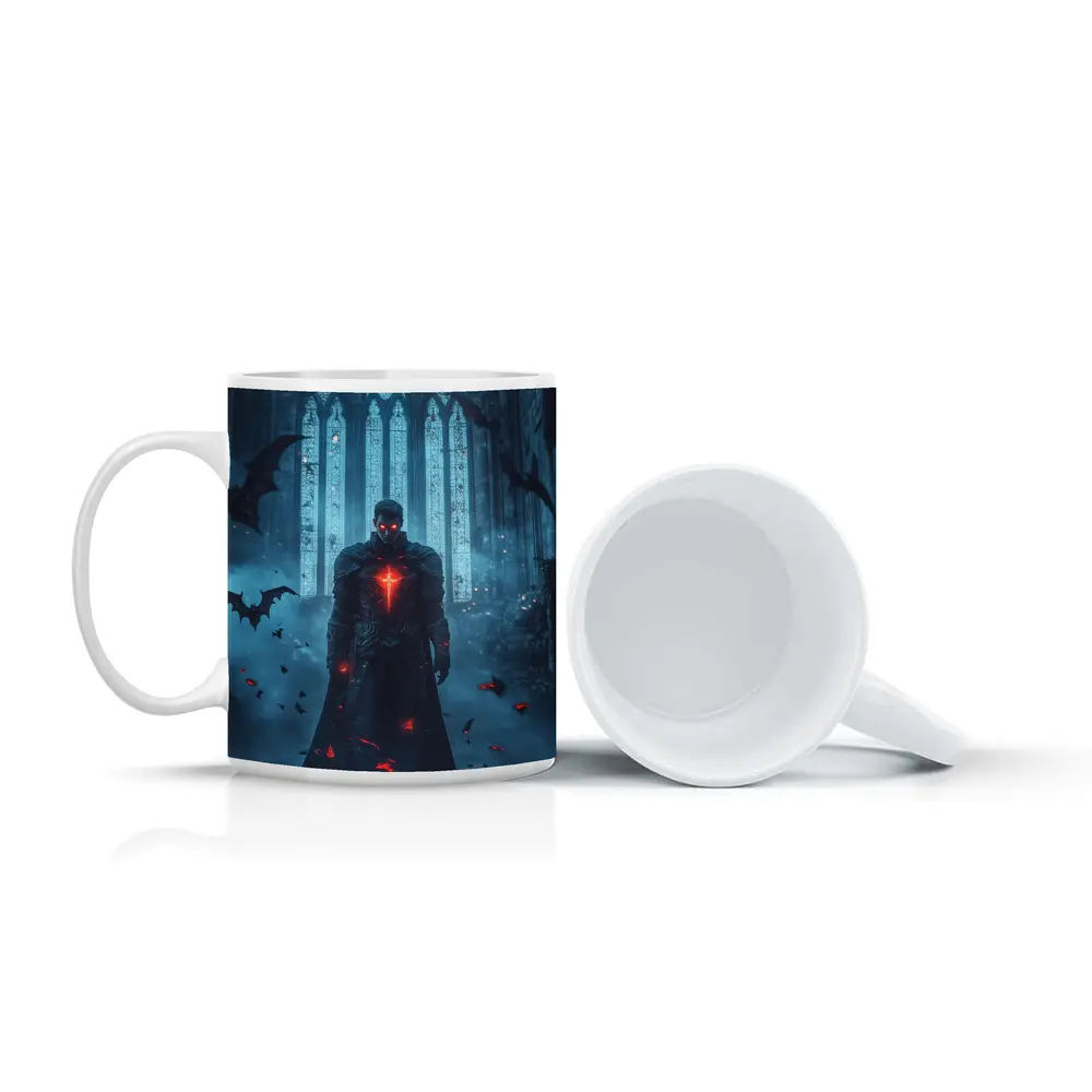 Dark Vampire Knight Gothic Cathedral Bats – Mugs
